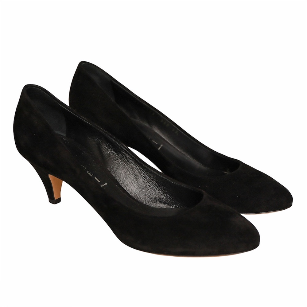 Casadei Women's Classic Black Suede Heels Size 6.5 US